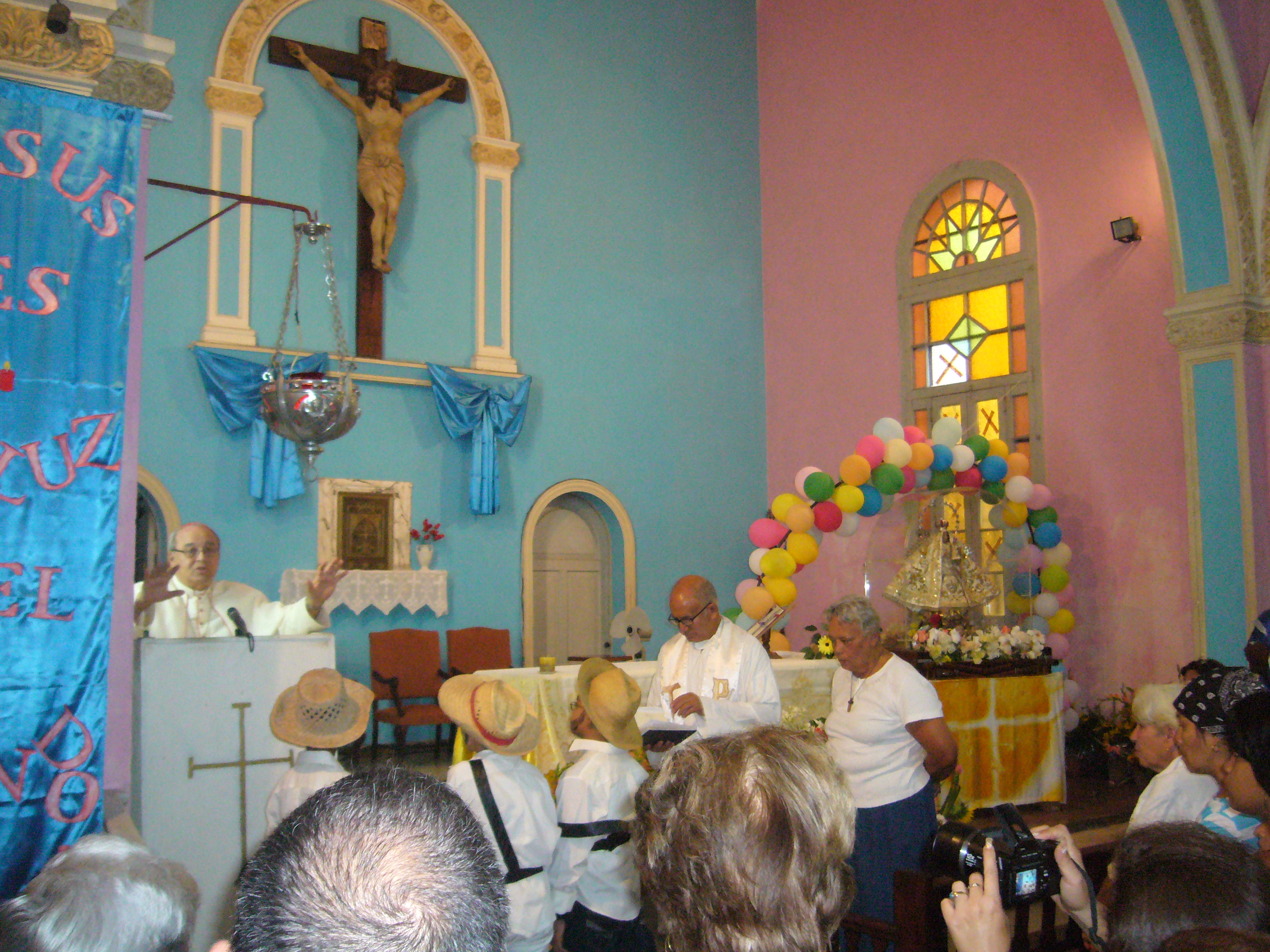 Virgen peregrina en Playa